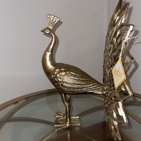 Gold India large peacock statue - Picture 5 of 6
